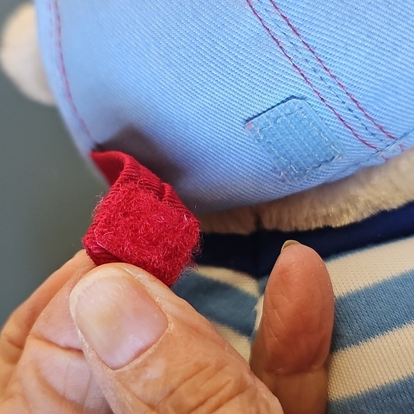 Baby Gund From nordstroms Striped Blue and‎ Tan Teddy Bear Teaching Toy. NWT - Picture 7 of 11